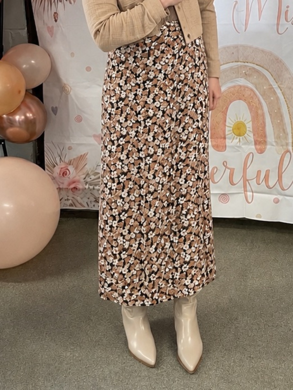 Floral Midi Skirt